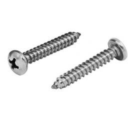 Нержавеющий саморез с полукруглой головкой KREPFIELD 4,2x60 мм, DIN 7981, А2, крестообразный шлиц PH, 40 шт. 7981А2САМОРЕЗ4.2X60-40 