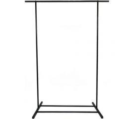 Напольная вешалка для одежды, вещей и обуви URM стальная, 1 полка, 1 перекладина, 142x100x43 см, черная D00620 