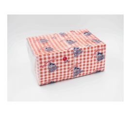 Салфетки сыктывкарские 24x24 см, 1 слой, с рисунком шотландка, красная, 400 шт 1001381781 