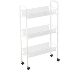Трехъярусная этажерка UniStor FREYA на колёсиках с корзинками размер: 44х25х69,5 см 211256 