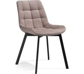 Стул Woodville Челси на металлокаркасе, латте/черный каркас 489741 