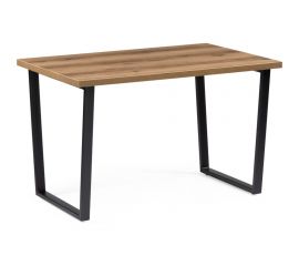 Стол Woodville лота лофт 120 25 мм дуб делано темный/черный матовый 489637 