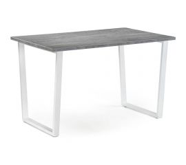 Стол Woodville лота лофт 140 25 мм бетон/белый матовый 489653 