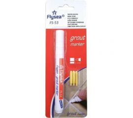 Маркер краска для плиточных швов Flysea Grout Marker 2-4 мм + 3 запасных наконечника, белый FS-53W 