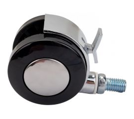 Колесная опора Tech-Krep D50 мм с резьбовым штифтом под М10, поворот., с торм., хром накл.151218 