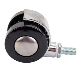 Мебельное колесо Tech-Krep поворотное, пластик, хром, резьба М8, D40, б/т - пакет 152327 