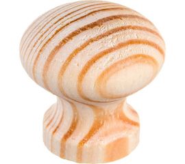 Ручка кнопка ЕВРОПАРТНЕР классика D35мм H38мм, дерево без покрытия 1шт. 0 1875 5 