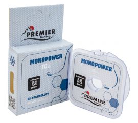 Леска Premier fishing MONOPOWER ICE PR-MI-T-016-30, 0.16мм/30м, прозрачный нейлон 280972 