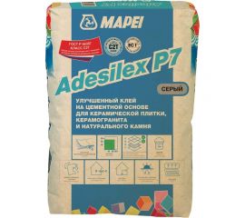 Плиточный клей MAPEI Adesilex P7 серый, 25 кг 2182125 