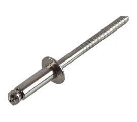 Вытяжная нержавеющая заклепка со стандартным бортиком KREPFIELD 3,2x8 мм, ART 9052, А2, 50 шт. 9052ЗАКЛЕПКА3,2Х8А2-50 