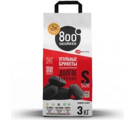 Уголь брикеты 800 Degrees Долгое Горение, мешок 3 кг 800DGR-ELH03 