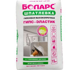 Шпатлевка БОЛАРС ГИПС-ЭЛАСТИК 15 кг 00000013731 