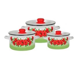 Эмалированный набор СТАЛЬЭМАЛЬ 1с144.1 Восточный мак ТБ3230 