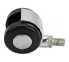 Мебельное колесо Tech-Krep поворотное, пластик, хром, резьба М10, D40, б/т - пакет 152331 