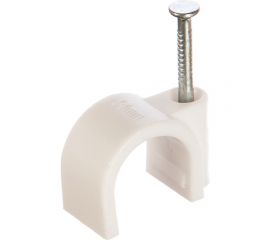 Пластиковая круглая скоба с гвоздем FORTISFLEX СПК 14 15 штук 49464 