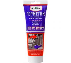Акриловый герметик Ecolux санитарный белый, 200 мл 4607133683801 