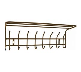 Настенная вешалка с полкой Nika 8 крючков, медный ВП8 
