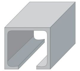 Верхняя направляющая для раздвижных дверей N1 Palladium 3 метра 12054 