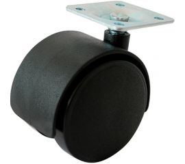 Мебельное колесо STARFIX диаметр 50 мм на площадке без фиксатора черное SMF-10193 