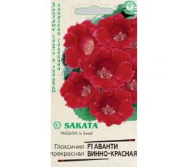 Семена ГАВРИШ Глоксиния Аванти винно-красная гранулы 4 шт пробирка Саката серия Эксклюзив 1071857051 