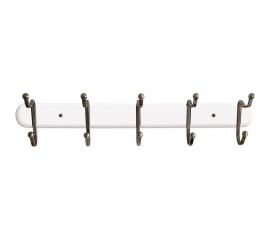 Прочная планка Tatkraft CHARM с 5 крючками, белая 10901 