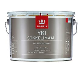 Краска для цоколя Tikkurila yki socle щелочестойкая, матовая, база A, белая, 9 л 255600 