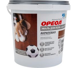 Акриловая эмаль для пола Ореол (полуматовая; золотисто-коричневая; 0.9 кг) 73365 