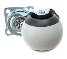 Мебельное поворотное колесо MFK-TORG 2109-50 шарик 50 мм, серая резина 5005050 