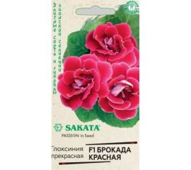 Семена ГАВРИШ Глоксиния Брокада красная, гранулированные, 4 шт., пробирка, Саката, серия Эксклюзив 1071857059 