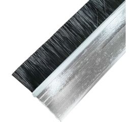 Полосовая щетка Mebax с профилем пластик, нейлоновая 41(16)х(5x5)х1000 Черная/прозрачный, на клеевой основе 00-00002379 