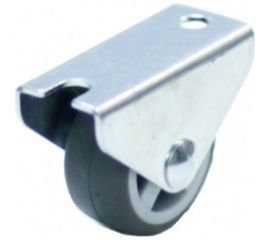 Мебельное неповоротное колесо MFK-TORG 30 мм, серая, резина 5002030 