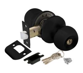 Ручка защелка Ajax 6082 BL-E (кл./фик.) черный 44445 