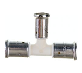 Переходный тройник HENCO уменьшенный в центре, ПВДФ, пресс, 20x16x20, 10PKW-201620 