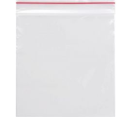 Пакеты с замком/зиплок-гриппер BRAUBERG, 100 шт, 100х100 мм, ПВД, толщина 35 микрон 606210 