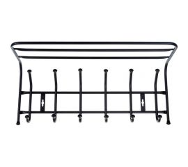 Настенная вешалка с полкой Nika 6 крючков, черный ВП6 