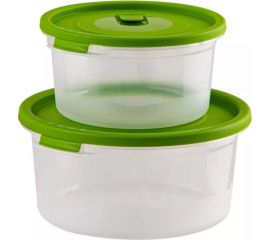 Комплект круглых контейнеров с клапаном Полимербыт СМАЙЛ КОМПЛЕКТ 2 шт., для СВЧ, 0.4+0.8 л 435210200 