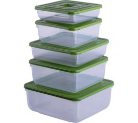 Комплект контейнеров Полимербыт PRACTIC 5 шт., 0.5+0.85+0.9+1.5+2.3 л 438875100 