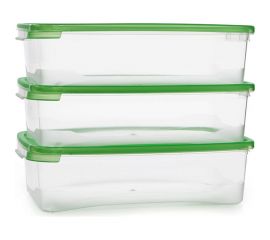Комплект прямоугольных контейнеров для СВЧ ПОЛИМЕРБЫТ КАСКАД 0,7 л из 3 шт 4354001 