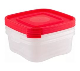 Комплект контейнеров Полимербыт КАСКАД-3 3 шт, 1.4 л, квадратные 436800100 