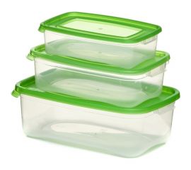 Комплект прямоугольных контейнеров для СВЧ ПОЛИМЕРБЫТ КАСКАД 0.7 л, 1.2 л, 2.2 л 3 шт 4359003 