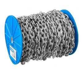 Короткозвенная цепь Зубр DIN 766 оцинкованная сталь, d=5мм, L=45м 4-304050-05 