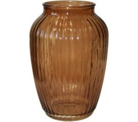 Ваза Никольский завод Луана 2 h24 см, коньяк, светотехническое стекло 066241 