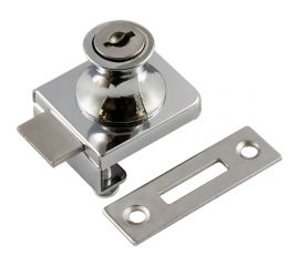 Мебельный замок для стеклянных дверей НОРА-М 6407 хром 8501 