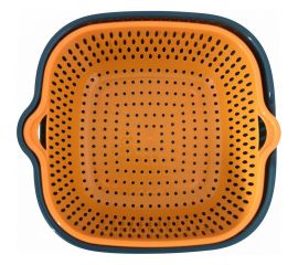 Дуршлаг МУЛЬТИДОМ Дабл NEW с миской размер 22,5x20x8 см, объем 2000 мл VL11-122 