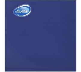 Бумажные салфетки Лилия 33x33, Синий, 2 слоя 20 листов 827 