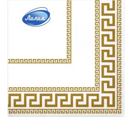 Бумажные салфетки Лилия Меандр, 33x33, 2 слоя, 20 листов 5348 