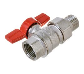 Шаровой кран Giacomini R859, 1/2, ВН, ручка-бабочка, хромированный, с разъемным соединением R859x323 