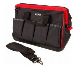 Сумка для инструментов COFRA с пластиковым дном, метал. фурнитура, 410x240x250 мм, цвет красный/черный TC-4215WR 