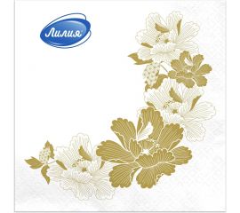 Бумажные салфетки Лилия 33x33, Роскошь, 2 слоя, 20 листов 5362 