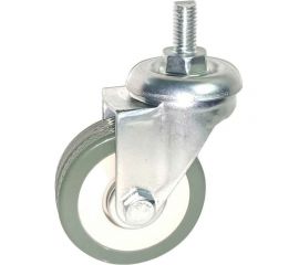 Поворотное колесо Brante 50 мм, на штыре, серая резина 104212 